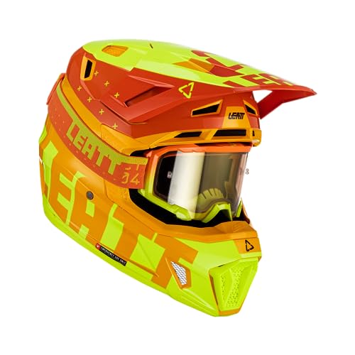 Leatt Motocross-Helm-Kit mit Brille Moto 7.5 V23 Gelb Gr. L von Leatt