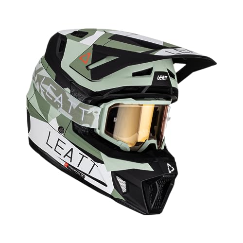 Leatt Motocross-Helm-Kit mit Brille Moto 7.5 V23 Grün Gr. S von Leatt