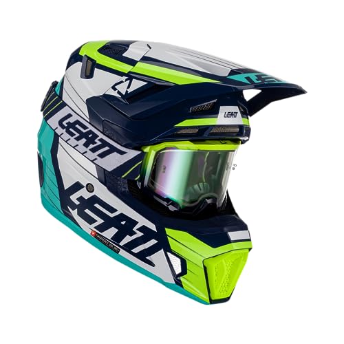 Leatt Motocross-Helm-Kit mit Brille Moto 7.5 V23 Weiß Gr. M von Leatt