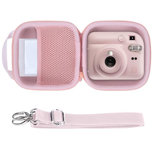 Lebakort Hart Schutz Hülle Etui Tasche für INSTAX Mini 12 Sofortbildkamera/INSTAX Mini 11 Sofortbildkamera (Blossom-Pink) von Lebakort