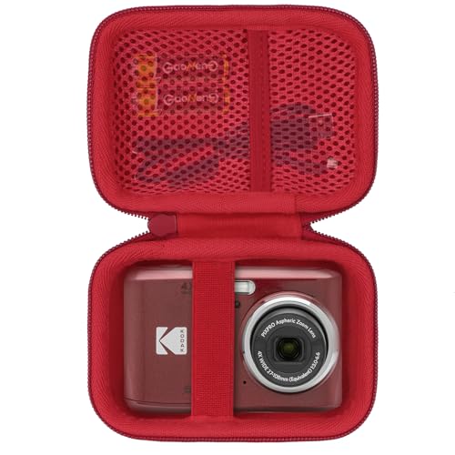 Lebakort Hart Tasche Hülle Etui für Kodak Pixpro FZ45 / Kodak Pixpro FZ55 Megapixel Digitalkamera (Rot) von Lebakort