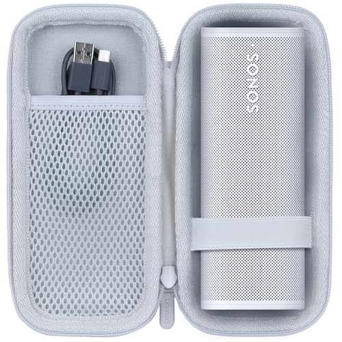 Lebakort Hart Tasche Hülle Etui für Sonos Roam/Sonos Roam 2 Tragbarer wasserdichter Bluetooth-Lautsprecher (Grau) von Lebakort