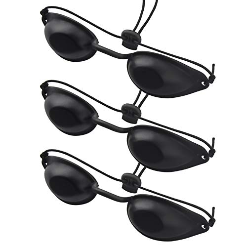 Ledoo UV Schutzbrille,3Pcs Solarium Brille,UV Augen Schutzbrille,Sonnenstudio Augenschutz,Zuverlässigen Infrarot Solarium Schutzbrille für Lasertherapie, IPL-Haarentfernung, UV-Schutz von Ledoo