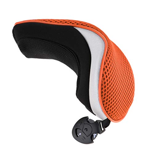 Golf Hybrid UT Club Rescue Head Cover Schlägerhaube mit Nummernschild, Orange von Leeadwaey
