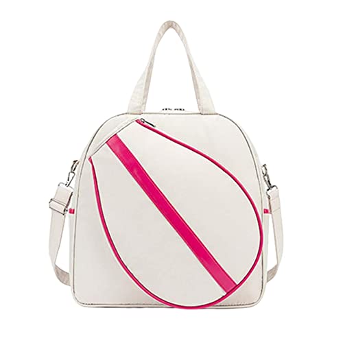 Leeadwaey Tennis-Handtasche, tragbare Schläger-Abdeckungen, Sporttasche, Tennisschläger-Tasche, Weiß von Leeadwaey