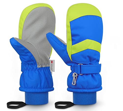 Skihandschuhe Kinder - Wasserdicht Handschuhe Kinder Winterhandschuhe für Jungen und Mädchen, Warme Fäustlinge Handschuhe Atmungsaktiv Winter Thinsulate Ski Schnee Handschuhe für 3-14 Jahre Kinder von Leeboom