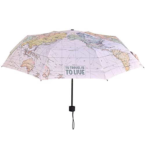 Legami - Faltbarer Regenschirm, Ø 100 cm, aus Polyester, Gestell aus schwarzem Stahl, Griffe aus Kunststoff, leicht, winddichte Struktur, Tasche im Lieferumfang enthalten, Travel, Small, Casual von LEGAMI