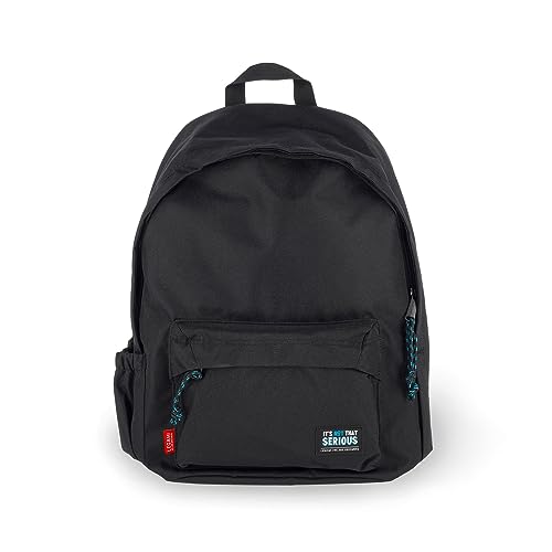 Legami - Rucksack, Laptopfach 15 Zoll, Reißverschluss, Seitentasche für Trinkflasche, Fronttasche mit Reißverschluss, gepolsterte Schultergurte, verstellbare Riemen, hergestellt aus recyceltem von LEGAMI