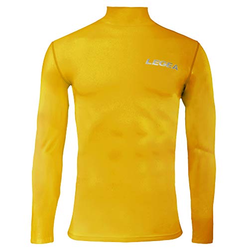 Legea Body 6 Dynamic Herren Unterhemd Langarm Stehkragen Herren XL gelb von Legea