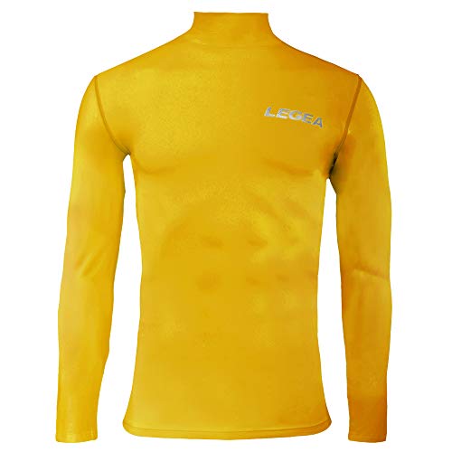 Legea Body 6 Dynamic Herren Unterhemd Langarm Stehkragen Herren XX-Large gelb von Legea