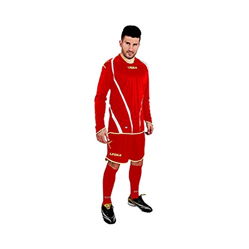 LEGEA Compostela Herren-Trikot und Shorts, Rot/Weiß, Größe Hersteller: XL von Legea