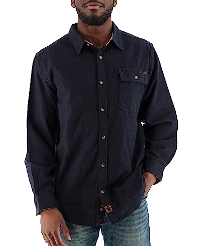 Legendary Whitetails Herren Tall Size Buck Camp Flannel Solid Shirt, Navy Heather, Large Tall von Legendary Whitetails
