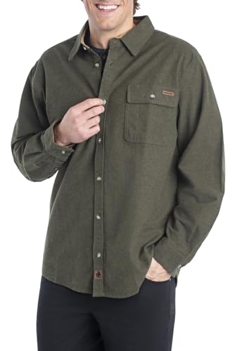 Legendary Whitetails Herren Tall Size Buck Camp Flanell Solid Shirt Army XX-Large Tall von Legendary Whitetails