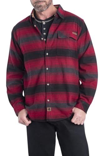 Legendary Whitetails Men's Buck Buck Camp Flannel Shirt, Long Sleeve Plaid Button Down Casual Shirt for Men, with Corduroy Cuffs, Fall & Winter Clothing, Cabin Fever Plaid, X-Large . von Legendary Whitetails