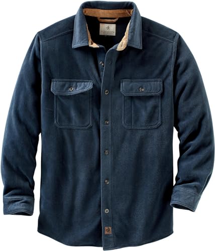 Legendary Whitetails Standard Navigator Fleece-Herrenhemd mit Knopfleiste, Marineblau, Größe M von Legendary Whitetails