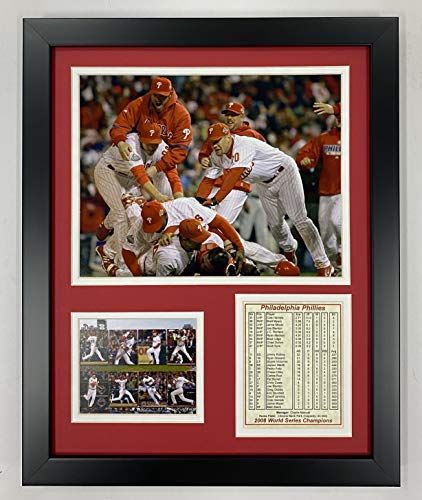 Legenden Sterben Nie 2008 Philadelphia Phillies World Series Champions gerahmtes Foto Collage, 11 x 35,6 cm von Legends Never Die