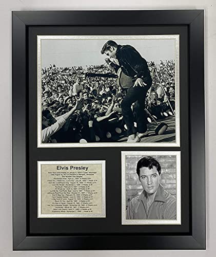 Legenden Sterben Nie Elvis Presley Live gerahmtes Foto Collage, 11 x 35,6 cm von Legends Never Die