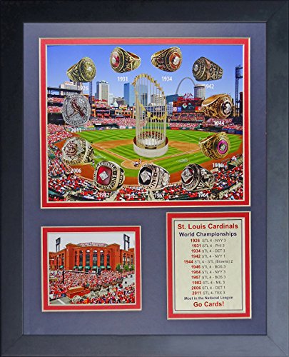 Legenden Sterben Nie St. Louis Cardinals World Series Ringe und Meisterschaft Foto Collage Rahmen, 27,9 x 35,6 cm von Legends Never Die