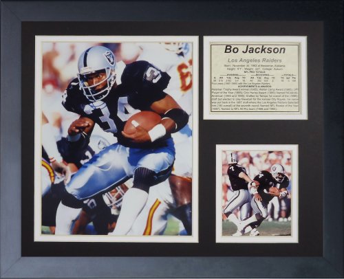 Legends Never Die Bo Jackson Fotocollage, gerahmt, 28,9 x 35,6 cm, Schwarz von Legends Never Die