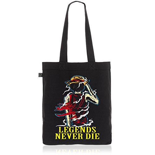 Legends Never Die - Luffy Biobaumwolle Beutel Jutebeutel Tasche Tote Bag von Legends Never Die