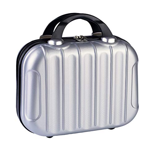 Leikance Mini-Handgepäck, tragbare Reisetasche, wasserdichte Kosmetiktasche mit elastischen Bändern, 35,6 cm, grau von Leikance