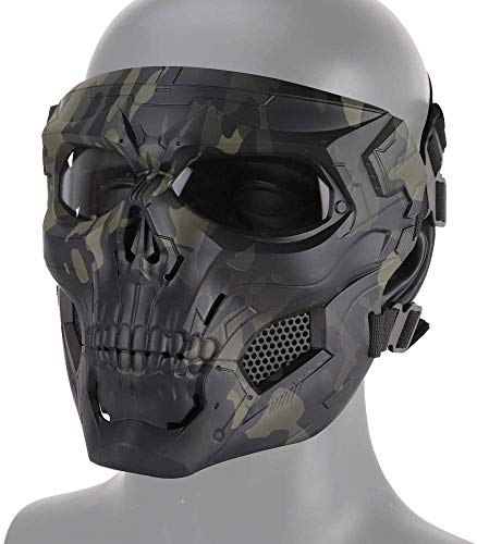 LEJUNJIE Tactical Skull Maske Vollmaske, geeignet für Halloween-Rollenspiele wie Airsoft Paintball und CS War Game Protective Net Maske von LEJUNJIE