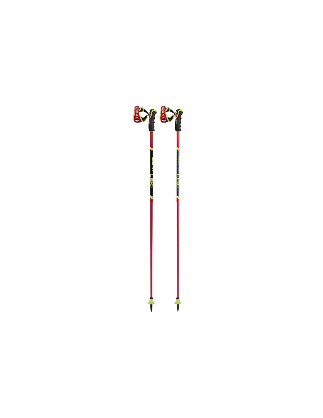 Leki VENOM GS 3D, bright red-black-neonyellow Skistocklänge - 115 cm, Anwendungsbereich - RSL (Riesenslalom), Skistockmaterial - Alu + Carbon, von Leki