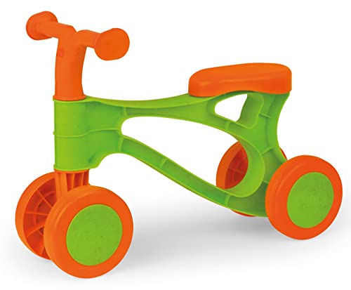 Lena 07145 Lauflernroller Eco My First Scooter, Laufrad grün orange, Sitzroller mit Stahlachsen, Lauflernrad zum Balance und Laufen trainieren, Rollflitzer ca. 48 cm, Lauflernhilfe für Kinder ab 18m von Lena