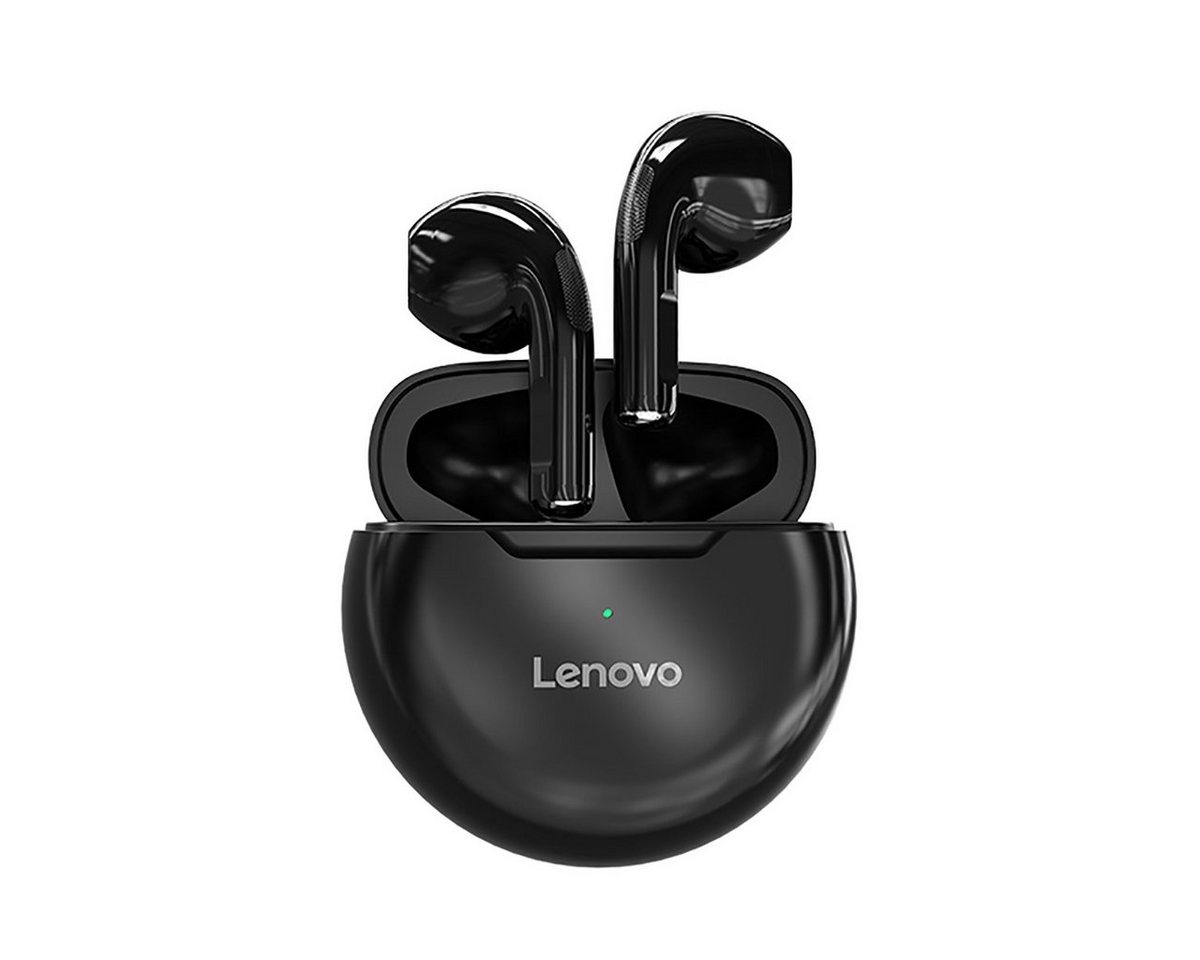 Lenovo HT38 mit Touch-Steuerung Bluetooth-Kopfhörer (True Wireless, Siri, Google Assistant, Bluetooth 5.0, kabellos, Stereo-Ohrhörer mit 250 mAh Kopfhörer-Ladehülle - Schwarz) von Lenovo