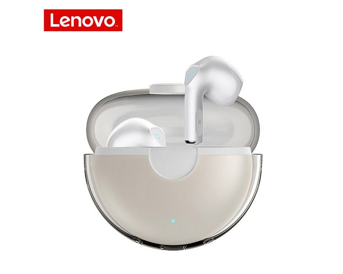 Lenovo LP80 mit Touch-Steuerung Bluetooth-Kopfhörer (True Wireless, Siri, Google Assistant, Bluetooth 5.0, kabellos, Touch-Steuerung und 300 mAh Kopfhörer-Ladehülle - Weiß) von Lenovo