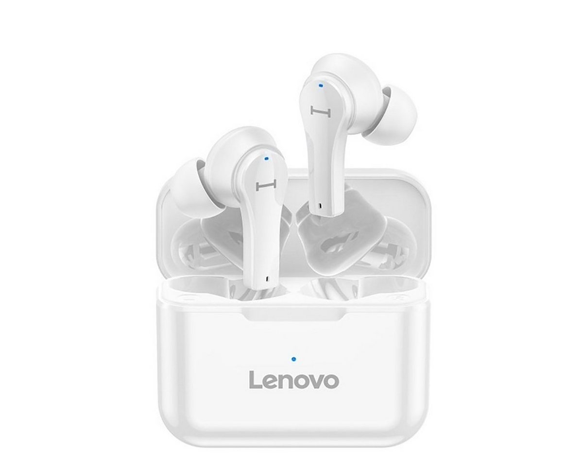 Lenovo QT82 mit Touch-Steuerung Bluetooth-Kopfhörer (True Wireless, Siri, Google Assistant, Bluetooth 5.0, kabellos, mit Touch-Steuerung und 400 mAh Kopfhörer-Ladehülle - Weiß) von Lenovo
