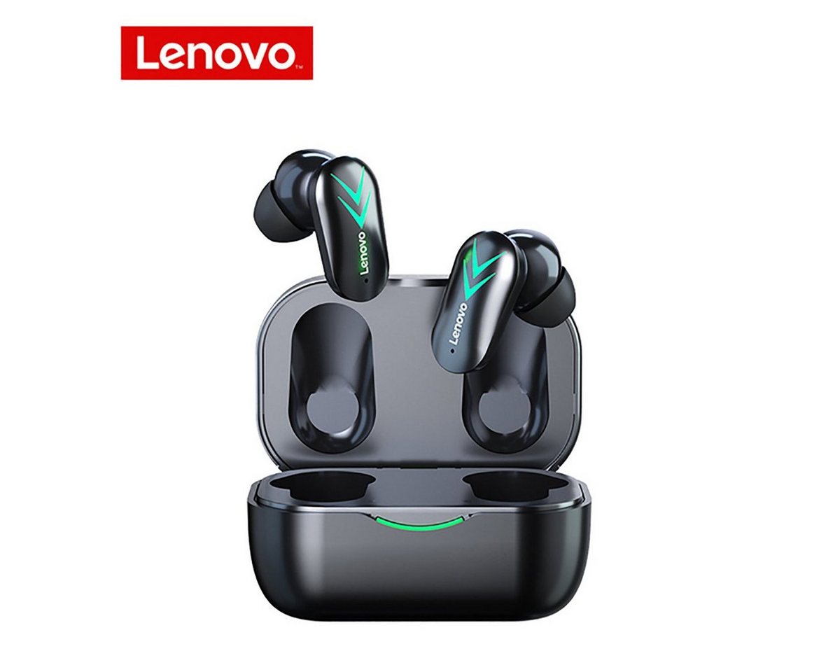 Lenovo XT82 mit Touch-Steuerung Bluetooth-Kopfhörer (True Wireless, Siri, Google Assistant, Bluetooth 5.1, kabellos, Stereo-Ohrhörer mit 300 mAh Kopfhörer-Ladehülle - Schwarz) von Lenovo