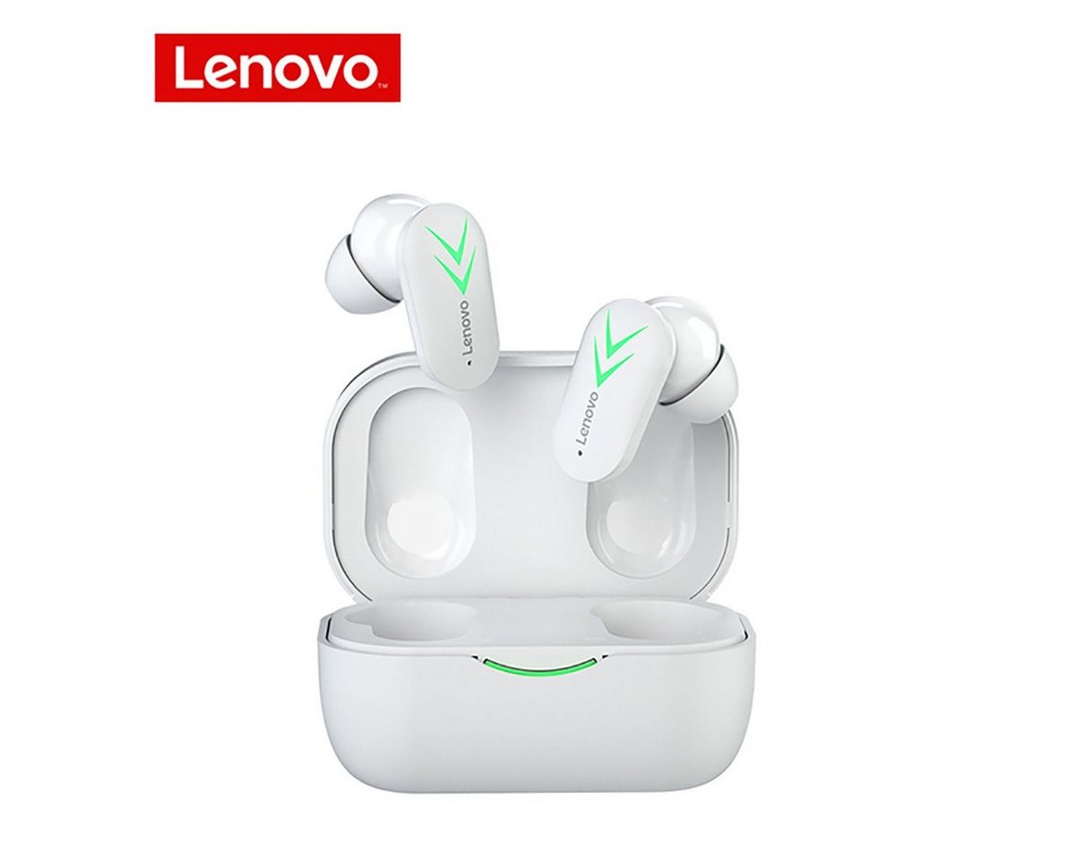Lenovo XT82 mit Touch-Steuerung Bluetooth-Kopfhörer (True Wireless, Siri, Google Assistant, Bluetooth 5.1, kabellos, Stereo-Ohrhörer mit 300 mAh Kopfhörer-Ladehülle - Weiß) von Lenovo