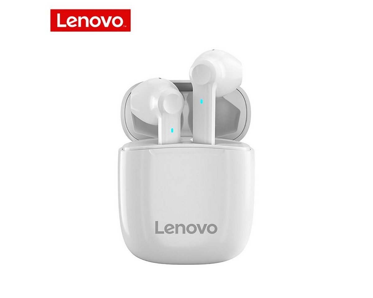 Lenovo XT89 mit Touch-Steuerung Bluetooth-Kopfhörer (True Wireless, Siri, Google Assistant, Bluetooth 5.0, kabellos, Stereo-Ohrhörer mit 300 mAh Kopfhörer-Ladehülle - Weiß) von Lenovo