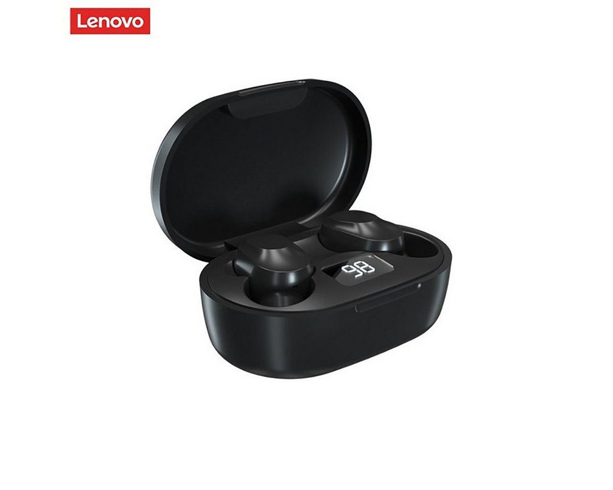 Lenovo XT91 mit Touch-Steuerung Bluetooth-Kopfhörer (True Wireless, Siri, Google Assistant, Bluetooth 5.0, kabellos, Stereo-Ohrhörer mit 300 mAh Kopfhörer-Ladehülle - Schwarz) von Lenovo
