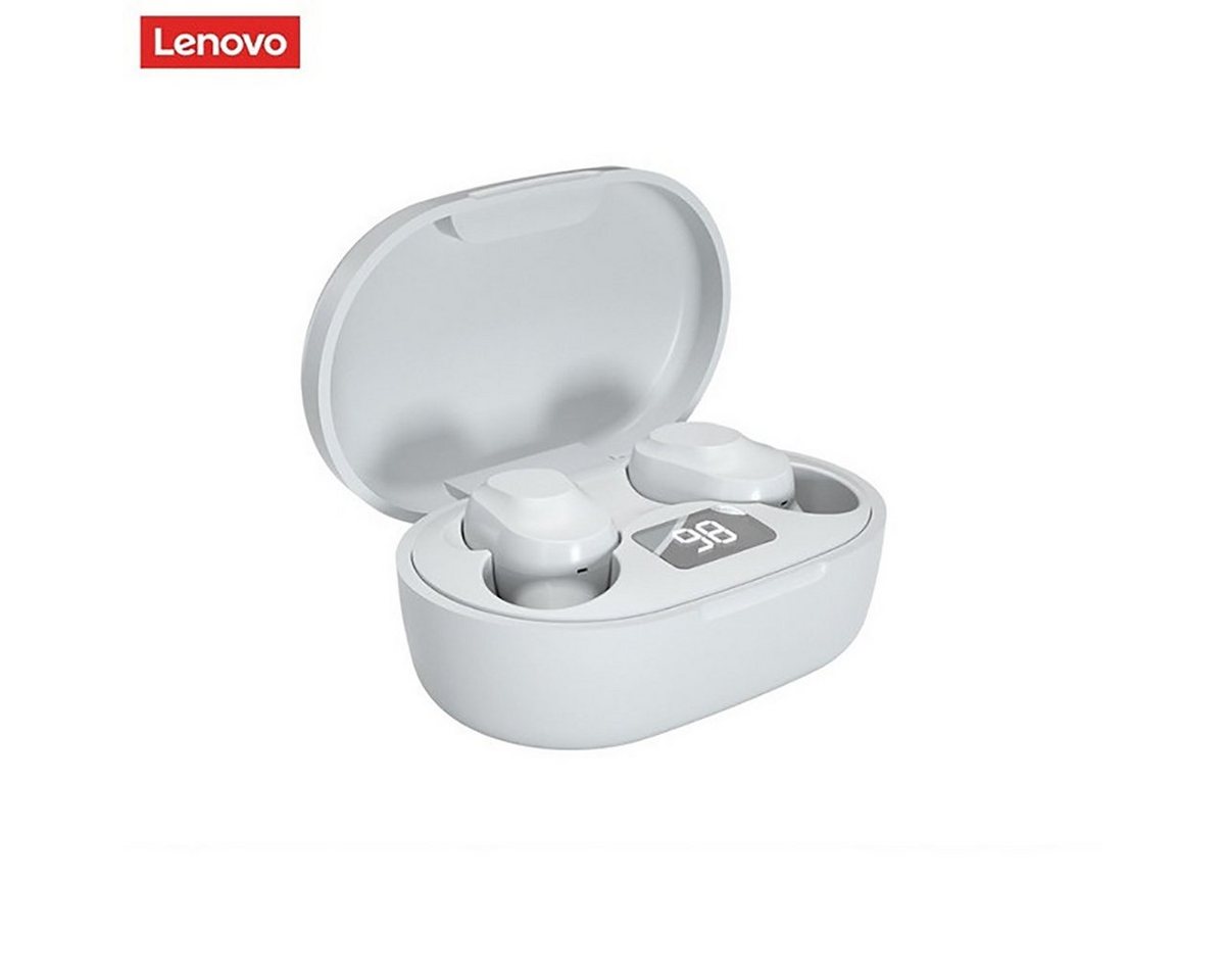 Lenovo XT91 mit Touch-Steuerung Bluetooth-Kopfhörer (True Wireless, Siri, Google Assistant, Bluetooth 5.0, kabellos, Stereo-Ohrhörer mit 300 mAh Kopfhörer-Ladehülle - Weiß) von Lenovo