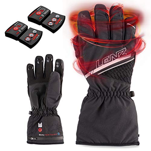 Lenz Heat Glove 5.0 Unisex Set mit 1800 Li-Ion Akku beheizbare Handschuhe beheizbar Handschuhe mit Heizung Motorrad Winterhandschuhe Heizhandschuhe beheizt von Lenz