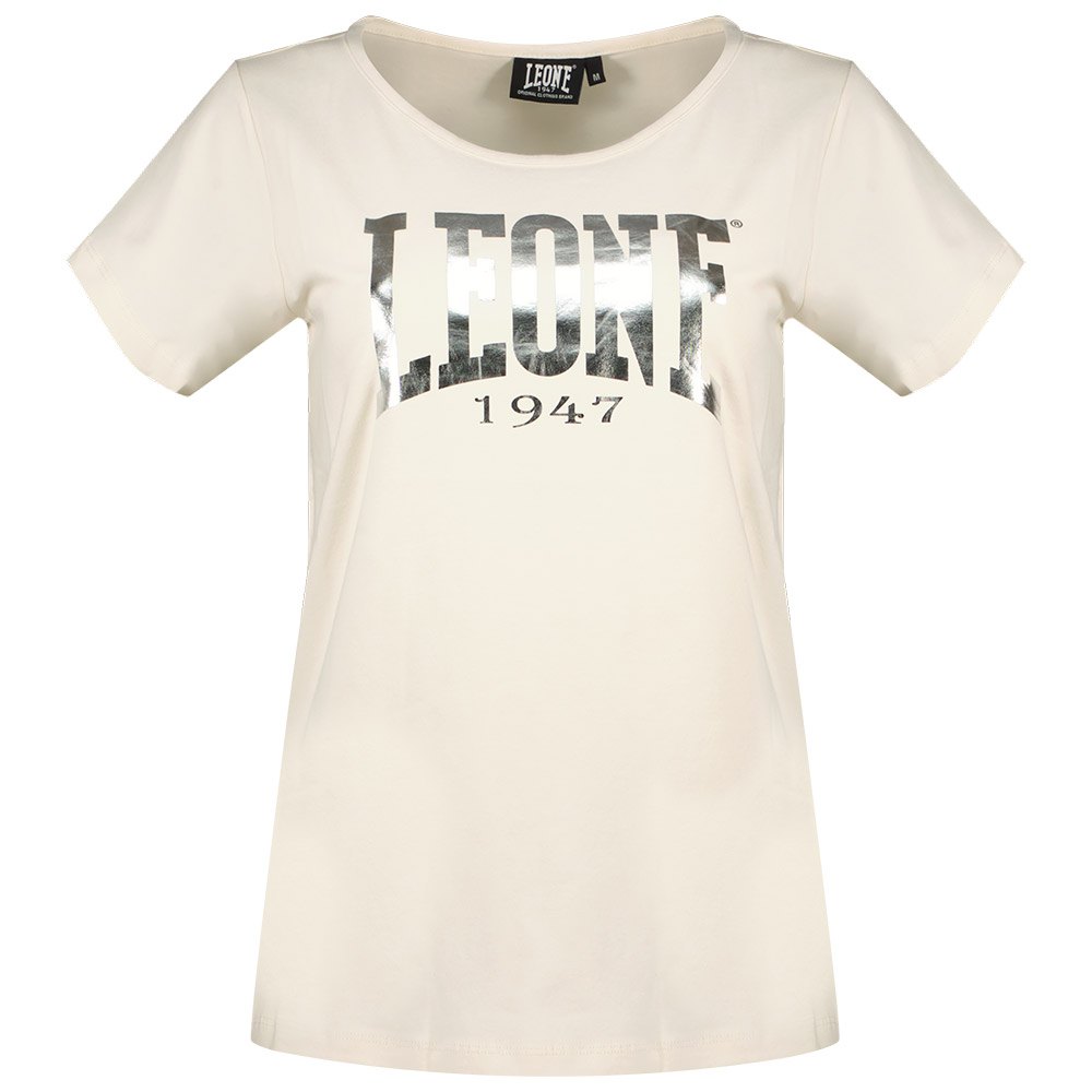 Leone Apparel Big Logo Basic Short Sleeve T-shirt Beige S Frau von Leone Apparel