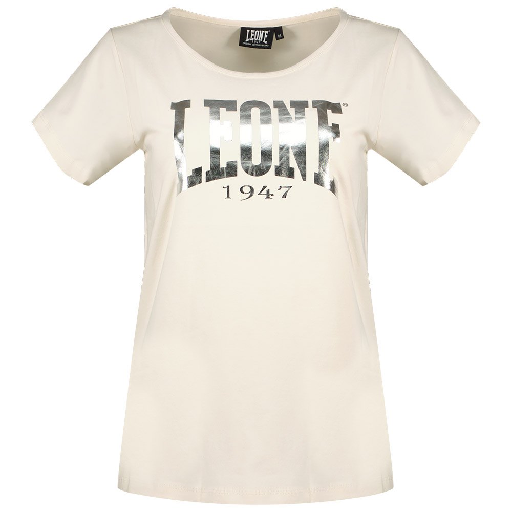 Leone Apparel Big Logo Basic Short Sleeve T-shirt Beige XS Frau von Leone Apparel