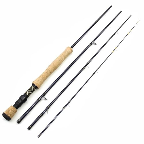 1.98M 2.1M 2.4M 2.7M Carbon 4 Sections Fly Fishing Rod LW 7/8 Fast Action Freshwater Fly Rods for Trout Salmon Fishing Portable Sea Pole(Größe:2.1M (7ft) Rod) von Lerutwis