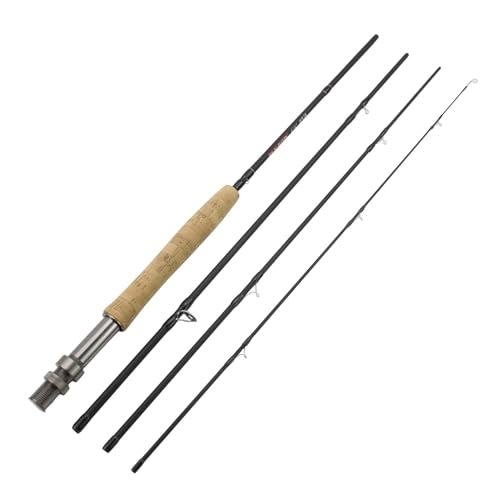 1.98M 2.1M 2.4M 2.7M Telescopic Carbon 4 Sections Fly Fishing Rod Fast Action Freshwater Fly Rods for Trout Salmon Fishing Portable Sea Pole(Größe:2.4Meters(8.0FT)) von Lerutwis