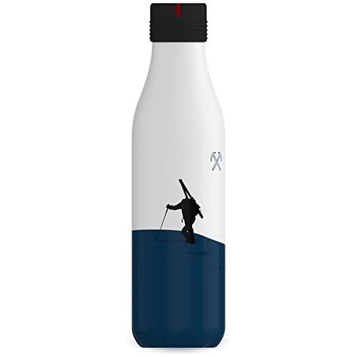 Les Artistes Paris Bottle'up 750 Ml Design Blau-Weiß - Doppelwandige moderne Edelstahl Trinkflasche, 750 ml, Größe 750 m von Les Artistes Paris