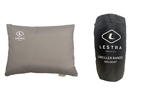 Lestra Outdoor - Wanderkissen komprimierbar - leicht & bequem - 50% Entendaunen - 45x35-260g - Made in Frankreich von Lestra
