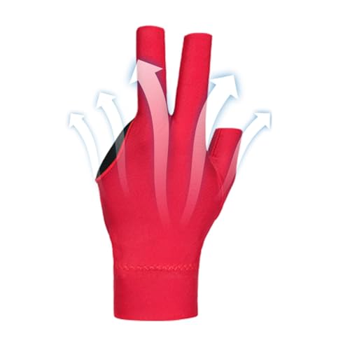 Lesunbak DREI-Finger-Billardhandschuhe,Billardhandschuhe für Damen - Pool-DREI-Finger-Handschuhe,Billard-Trainingshandschuhe, 3-Finger-Billard-Handschuhe, Pool-Queue-Handschuhe, von Lesunbak