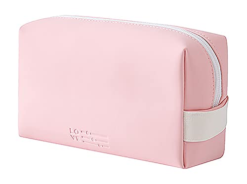 LEUCHTBOX Kleine Kosmetiktasche wasserdichte Wash-Bag für Frauen Kulturtasche Make-Up Bag PU-Kunstleder Candy Bag Style Knallige Farben (Rosa) von Leuchtbox