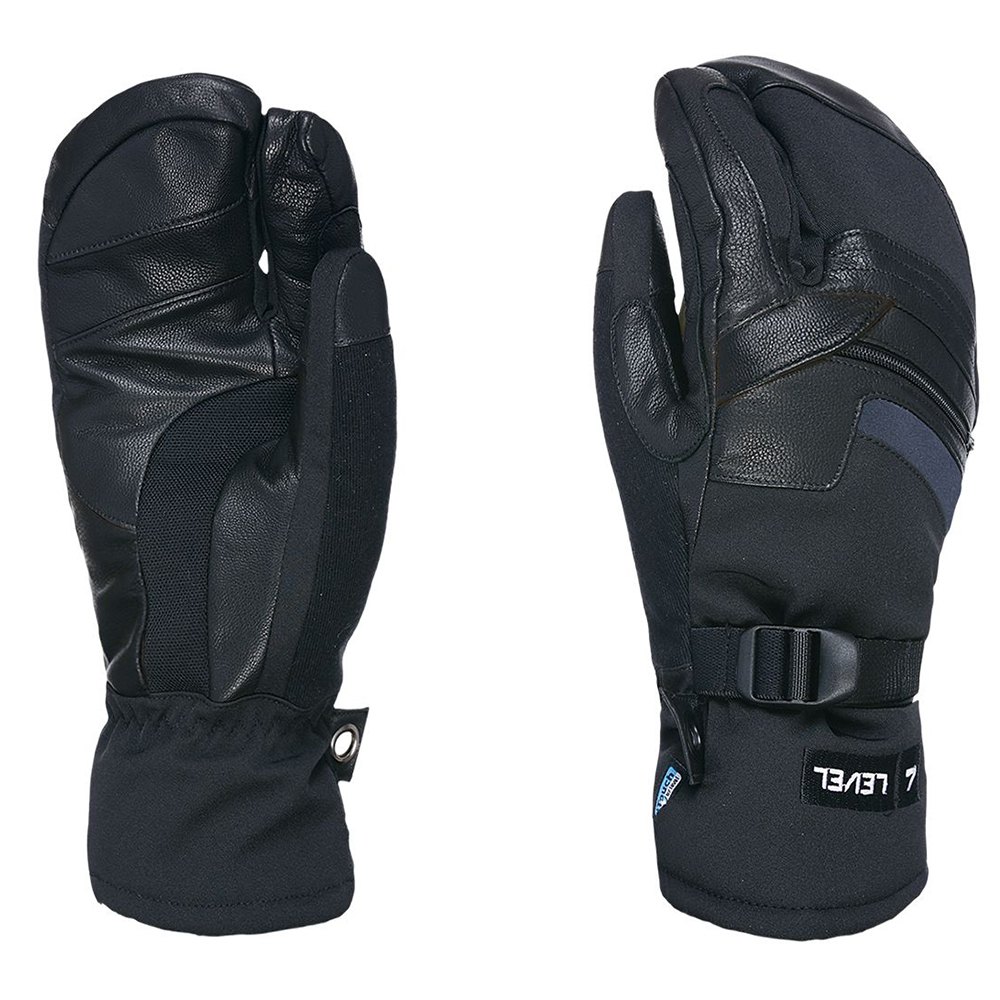 Level Ranger Trigger Leather Mittens Schwarz L Mann von Level