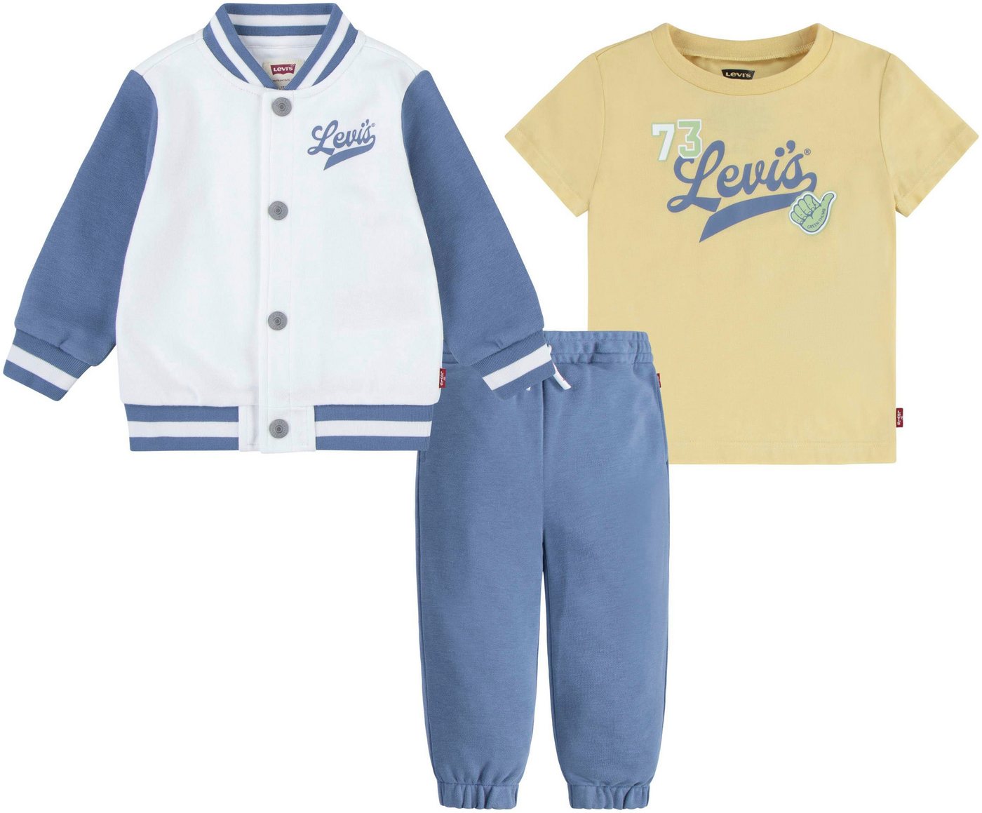 Levi's® Kids Shirt, Hose & Jäckchen PREP BOMBER TEE & JOGGER (Set, 3-tlg) for Baby BOYS von Levi's® Kids