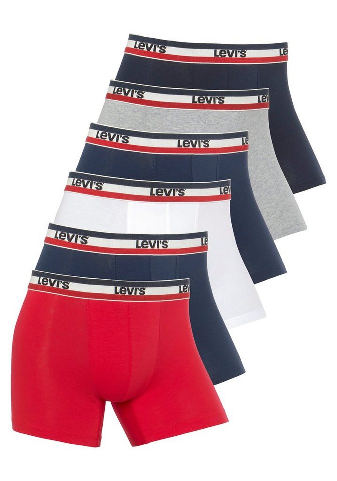 Levi's® Boxershorts Men Sportswear Logo Boxer (Packung, 6-St) Mit Logo-Bund von Levi's®