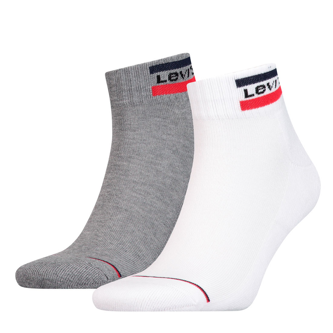 2 Paar Levis 144NDL Mid Cut SPRTWR L Unisex Socken Strümpfe 902011001 von Levi&#039;s