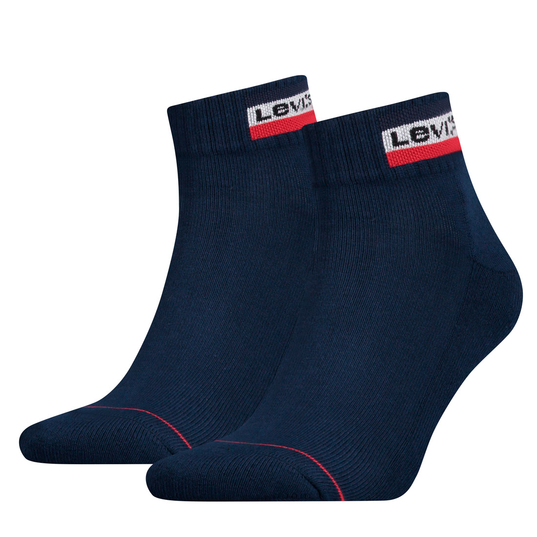 2 Paar Levis 144NDL Mid Cut SPRTWR L Unisex Socken Strümpfe 902011001 von Levi&#039;s